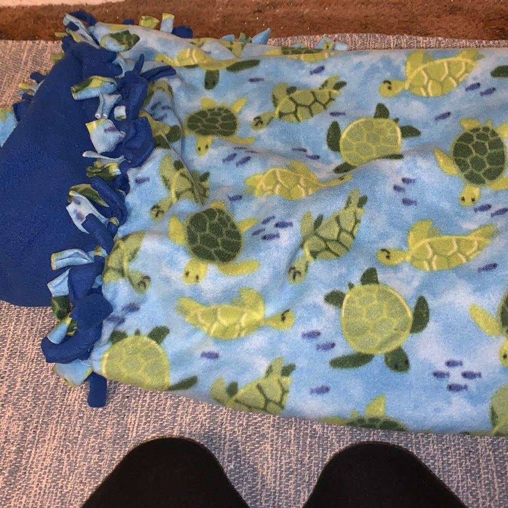 Handmade turtle blanket